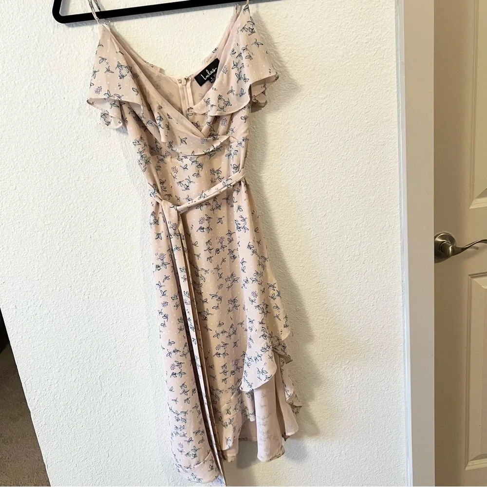 Lulu's Pink Floral Midi Dress - Picture 5 of 14